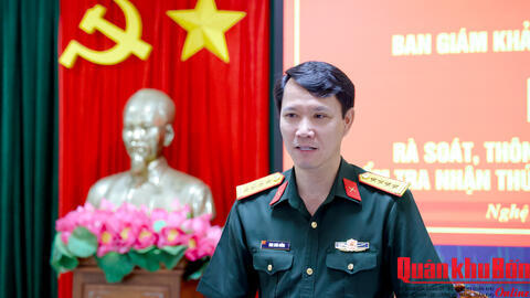 Quân khu 4 rà soát, thông qua điểm kiểm tra nhận thức chính trị năm 2026