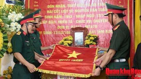 Phường Cửa Lò, tỉnh Nghệ An: Tổ chức Lễ truy điệu và an táng hài cốt liệt sĩ Nguyễn Văn Tuấn