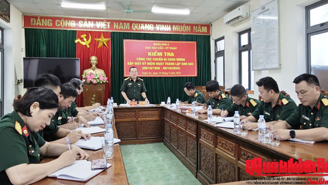 Cục Hậu cần - Kỹ thuật Quân khu 4 kiểm tra công tác chuẩn bị Lễ kỷ niệm 70 năm Ngày truyền thống Kho K55
