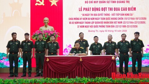 Bộ Chỉ huy Quân sự tỉnh Quảng Trị phát động đợt thi đua cao điểm