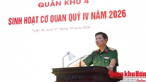 Cơ quan Quân khu 4 sinh hoạt quý 4 năm 2026