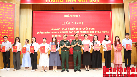 Quân khu 4 tuyển dụng 45 giáo viên vào Phân hiệu 2, Trường Thiếu sinh quân miền Trung