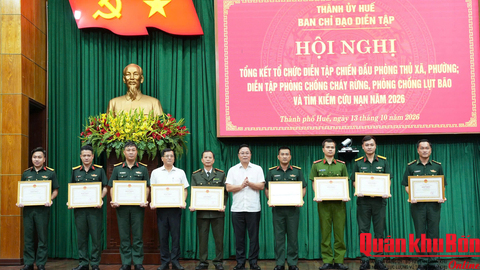 Thành phố Huế: Tổng kết công tác diễn tập