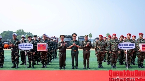 Quân đội ba nước Việt Nam - Lào - Campuchia nâng cao khả năng hiệp đồng ứng phó thảm họa