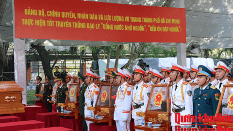 Thành phố Hồ Chí Minh: Tổ chức trọng thể lễ viếng, lễ truy điệu và an táng 731 hài cốt liệt sĩ được tìm kiếm, quy tập tại Công viên Lê Thị Riêng