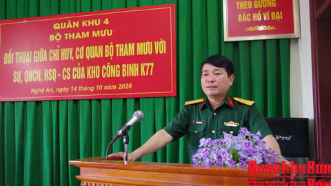 Bộ Tham mưu Quân khu 4 đối thoại dân chủ với cán bộ, chiến sĩ