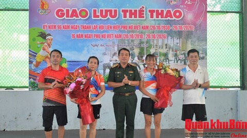 Cục Chính trị Quân khu 4: Tổ chức giao lưu thể dục thể thao chào mừng Ngày Phụ nữ Việt Nam