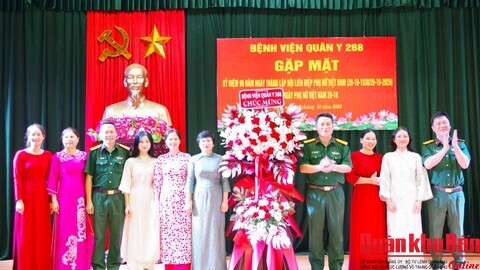 Bệnh viện Quân y 268, Cục Hậu cần - Kỹ thuật Quân khu 4: Gặp mặt kỷ niệm 96 năm Ngày thành lập Hội Liên hiệp Phụ nữ Việt Nam