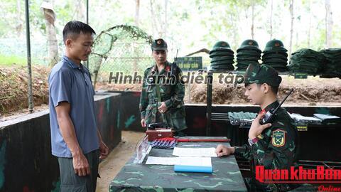 Trung đoàn 841, Bộ Chỉ huy Quân sự tỉnh Hà Tĩnh diễn tập thực hành tiếp nhận quân nhân dự bị qua trạm