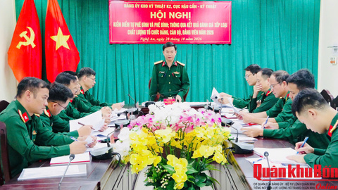 Đảng ủy Kho Kỹ thuật K2, Cục Hậu cần - Kỹ thuật Quân khu 4: Hội nghị đánh giá, xếp loại chất lượng tổ chức Đảng, cán bộ, đảng viên