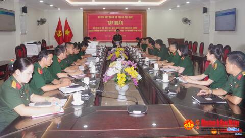 Bộ CHQS thành phố Huế tập huấn số hóa hồ sơ, kết quả giải quyết thủ tục hành chính