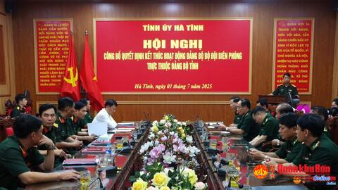Hà Tĩnh: Công bố quyết định kết thúc hoạt động Đảng bộ Bộ đội Biên phòng