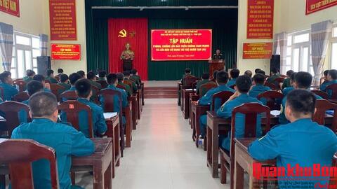Ban Chỉ huy Phòng thủ khu vực 3 - Phú Lộc tập huấn phòng, chống lừa đảo trên không gian mạng và lừa đảo bằng AI