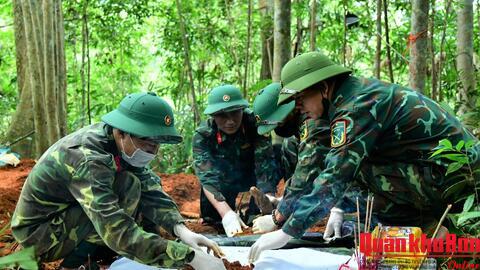 Đoàn Kinh tế - Quốc phòng 337 quy tập 5 hài cốt liệt sĩ