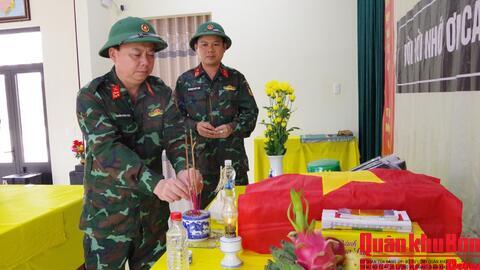 Sư đoàn 968 (Quân khu 4) quy tập 1 hài cốt liệt sĩ