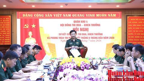 Quân khu 4:  Sơ kết công tác Thi đua - Khen thưởng 6 tháng đầu năm 2026