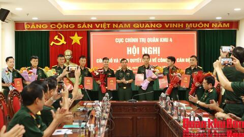 Cục Chính trị Quân khu 4 trao quyết định thăng quân hàm, nâng lương năm 2026