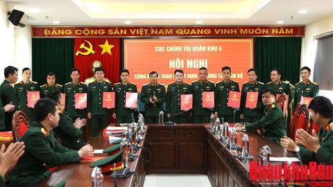 Quân khu 4: Trao quyết định điều động, bổ nhiệm cán bộ tốt nghiệp đào tạo dài hạn Chủ nhiệm Hậu cần - Kỹ thuật