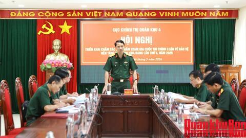 Quân khu 4: Triển khai chấm thi chính luận bảo vệ nền tảng tư tưởng của Đảng năm 2026