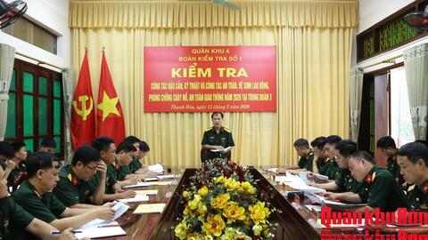 Quân khu 4: Kiểm tra công tác hậu cần, kỹ thuật tại Trung đoàn 3 (Sư đoàn 324)