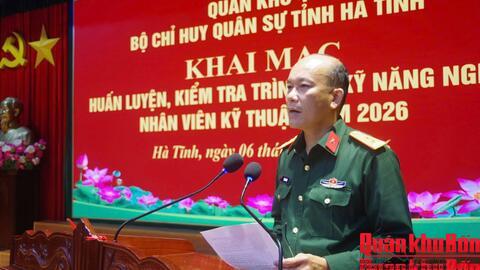 Bộ Chỉ huy Quân sự tỉnh Hà Tĩnh kiểm tra trình độ kỹ năng nghề năm 2026