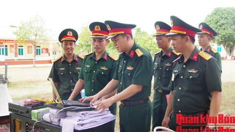 Sư đoàn 968 kiểm tra công tác chuẩn bị hành quân dã ngoại làm công tác dân vận