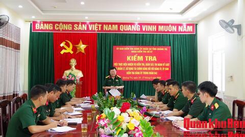 Ủy ban Kiểm tra Đảng ủy Quân sự tỉnh Quảng Trị kiểm tra Đảng ủy, Ủy ban Kiểm tra Đảng ủy Trung đoàn 842