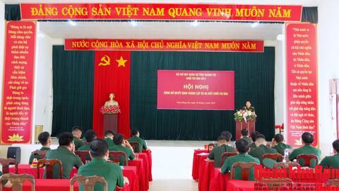 Bộ Chỉ huy Quân sự tỉnh Quảng Trị công bố quyết định thành lập và ra mắt Khối thi đua số 6