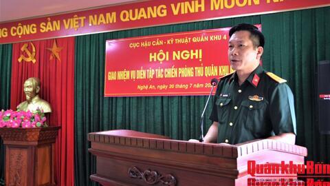 Cục Hậu cần - Kỹ thuật Quân khu 4 giao nhiệm vụ tham gia diễn tập tác chiến phòng thủ Quân khu năm 2026
