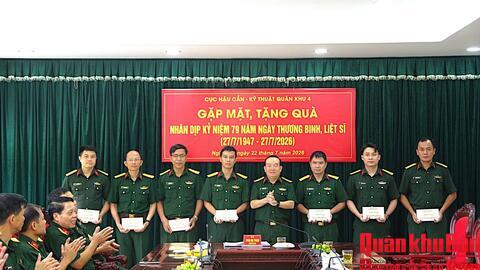 Cục Hậu cần - Kỹ thuật Quân khu 4 gặp mặt thân nhân thương binh, thân nhân liệt sĩ