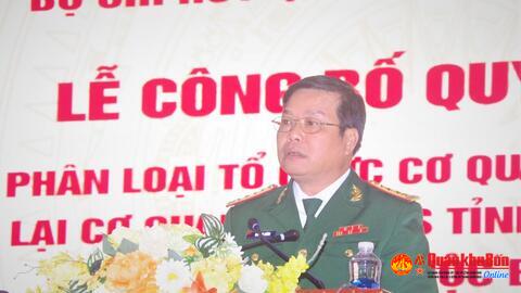 Bộ Chỉ huy Quân sự tỉnh Quảng Trị: Công bố quyết định tổ chức lại cơ quan quân sự