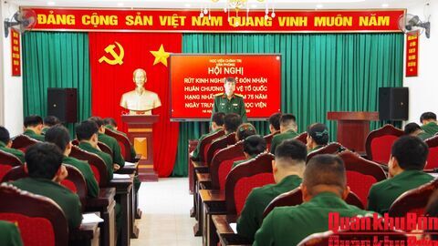 Rút kinh nghiệm công tác phục vụ Lễ kỷ niệm 75 năm Ngày truyền thống Học viện Chính trị