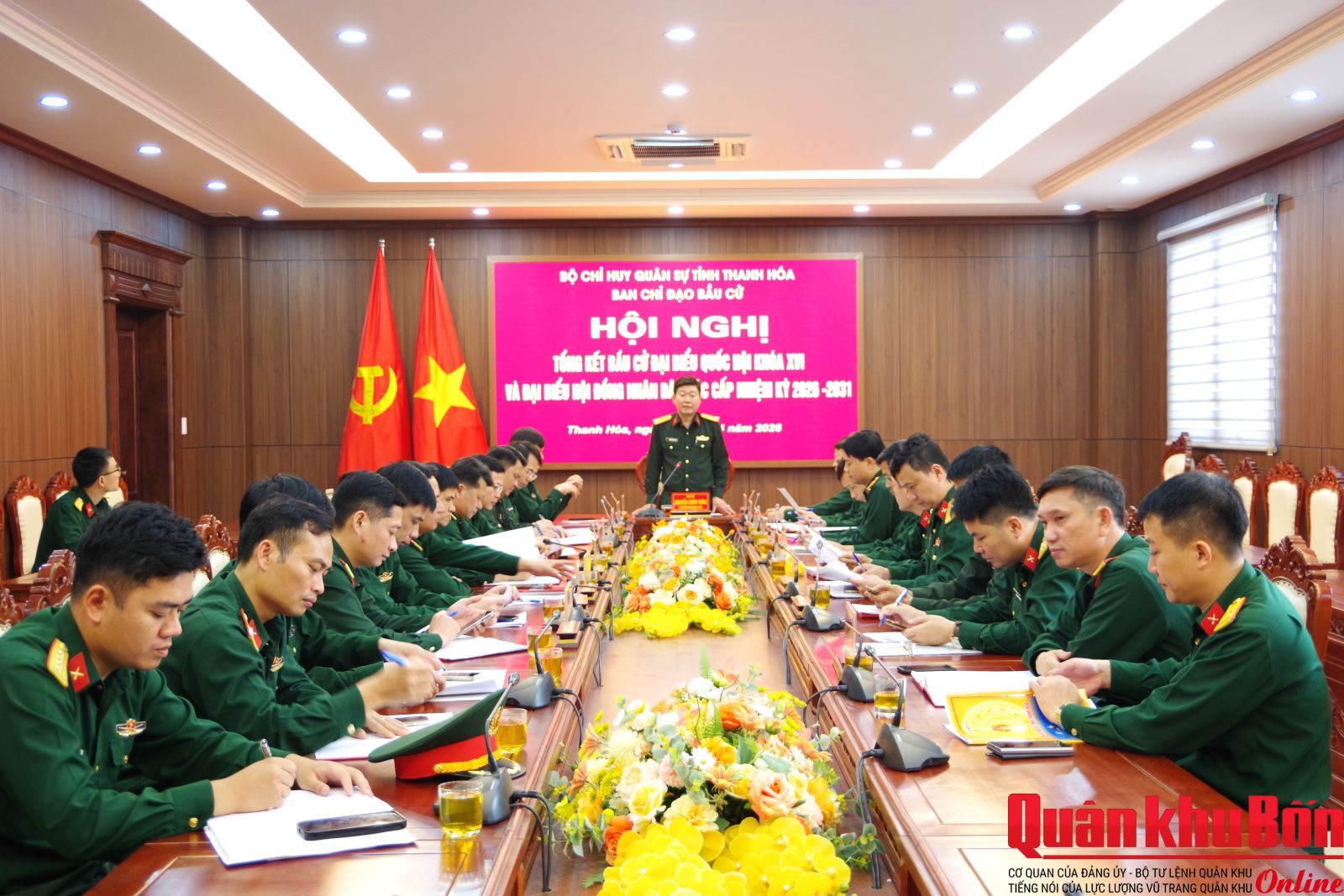 Bộ Chỉ huy Quân sự tỉnh Thanh Hóa: Tổng kết công tác bầu cử đại biểu Quốc hội khóa XVI và HĐND các cấp