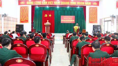 Ban Chỉ huy Phòng thủ khu vực 2 - Quỳnh Lưu (Nghệ An): Khai mạc hội thi báo cáo viên giỏi