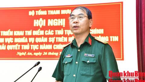 Triển khai thí điểm ứng dụng thủ tục hành chính về lĩnh vực nghĩa vụ quân sự tại Nghệ An