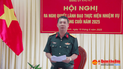 Đảng ủy Kho K3 ra Nghị quyết lãnh đạo thực hiện nhiệm vụ 6 tháng cuối năm 2025