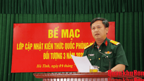 Hà Tĩnh bế mạc lớp cập nhật kiến thức quốc phòng và an ninh đối tượng 3