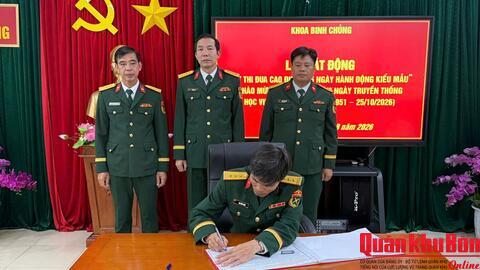 Khoa Binh chủng, Học viện Chính trị: Phát động thi đua "75 ngày hành động kiểu mẫu"