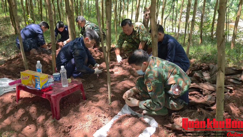 Bộ Chỉ huy Quân sự tỉnh Quảng Trị: Quy tập 03 Hài cốt Liệt sĩ tại Bãi Dinh, xã Dân Hóa, tỉnh Quảng Trị