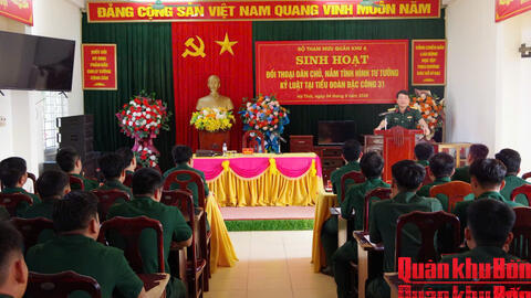Bộ Tham mưu Quân khu đối thoại dân chủ tại Tiểu đoàn Đặc công 31