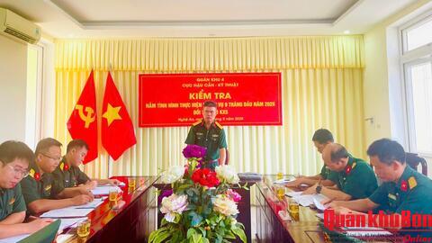 Cục Hậu cần - Kỹ thuật Quân khu 4: Kiểm tra, nắm tình hình thực hiện nhiệm vụ tại Kho KX5