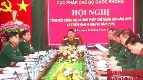 Tổng kết công tác ngành Pháp chế Quân đội năm 2025, triển khai nhiệm vụ năm 2026