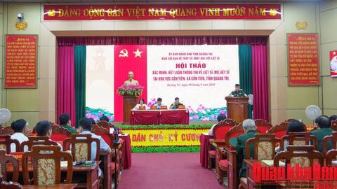 Quảng Trị: Hội thảo xác minh thông tin về liệt sĩ, mộ liệt sĩ tại Cồn Tiên