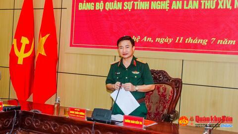 Thiếu tướng Đoàn Xuân Bường, Chính ủy Quân khu 4 kiểm tra công tác chuẩn bị Đại hội đại biểu Đảng bộ Quân sự tỉnh Nghệ An lần thứ XIV, nhiệm kỳ 2025 – 2030