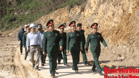 Cục Tài chính Bộ Quốc phòng kiểm tra Dự án đường Nam Đông - A Lưới