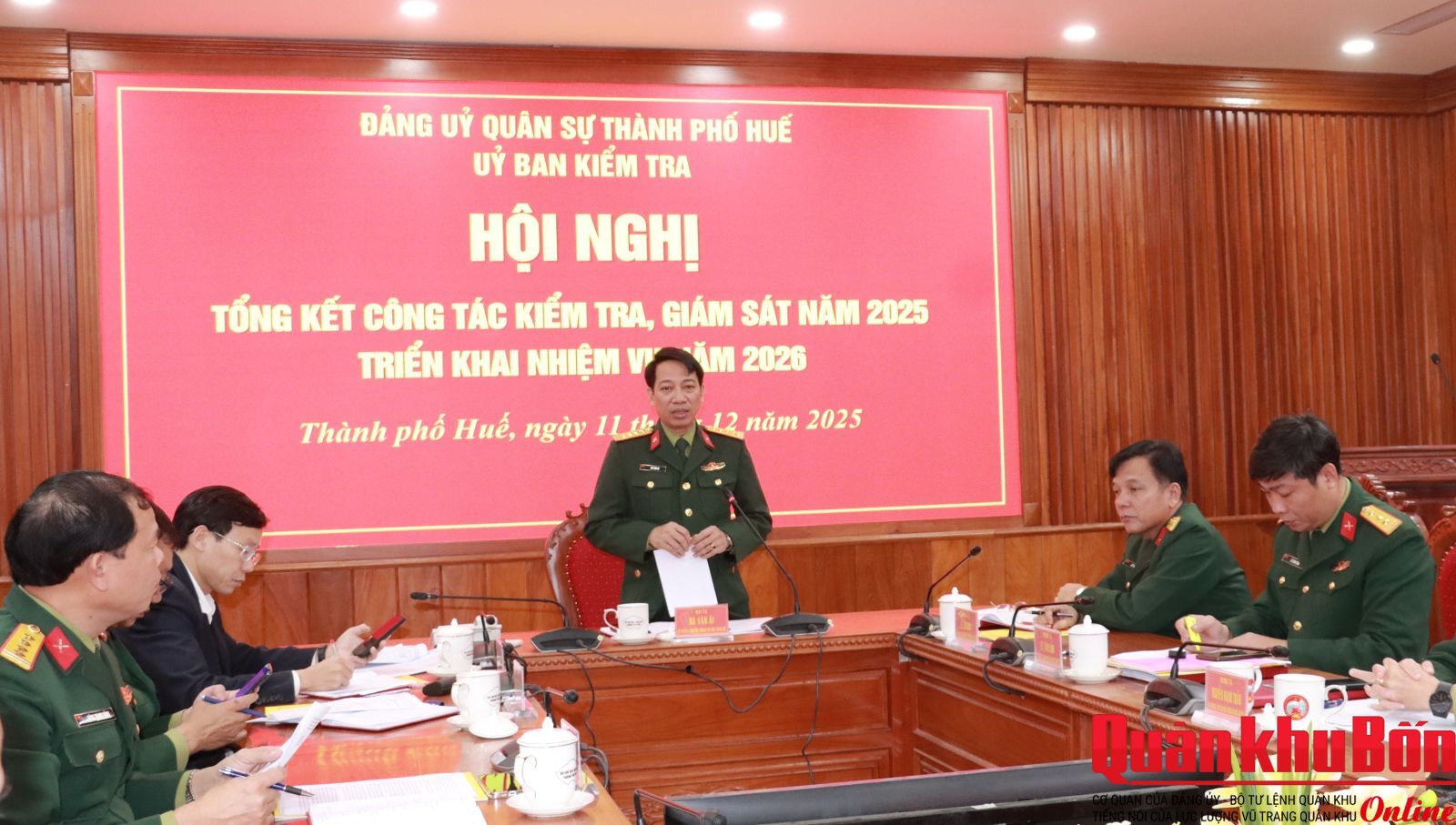 Ủy ban kiểm tra Đảng ủy Quân sự thành phố Huế tổng kết công tác kiểm tra, giám sát năm 2025