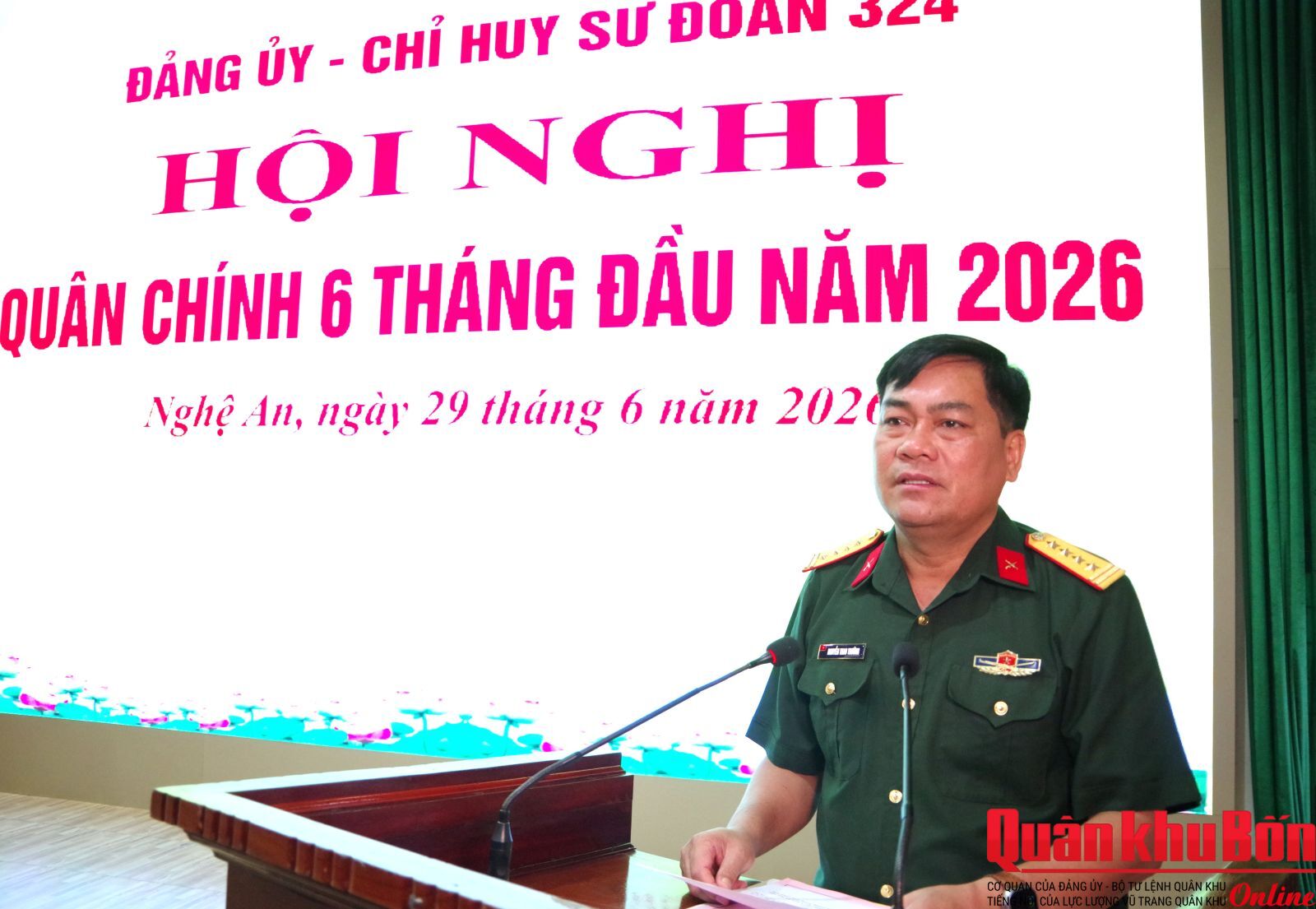 Sư đoàn 324 tổ chức Hội nghị Quân chính 6 tháng đầu năm 2026