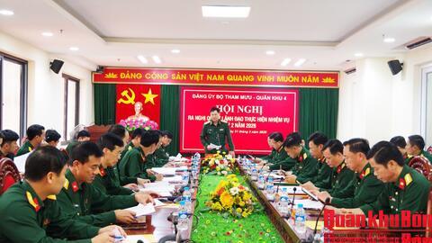 Đảng ủy Bộ Tham mưu Quân khu 4 ra nghị quyết lãnh đạo thực hiện nhiệm vụ quý II năm 2026