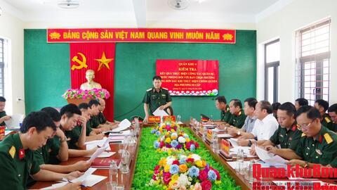Quân khu 4 kiểm tra công tác quân sự, quốc phòng tại Quảng Trị