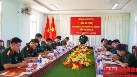 Đảng ủy Trung đoàn 9 (Sư đoàn 968) ra nghị quyết lãnh đạo thực hiện nhiệm vụ 6 tháng cuối năm 2026